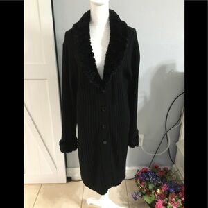 Cato, sweater cardigan, black, knitted Button up. Size 22-24W